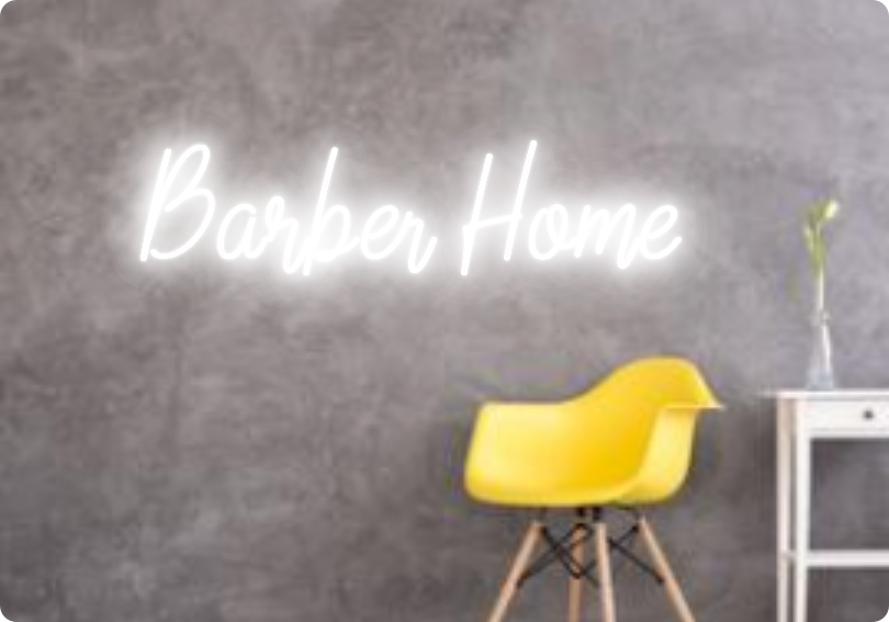 Custom text: Barber Home